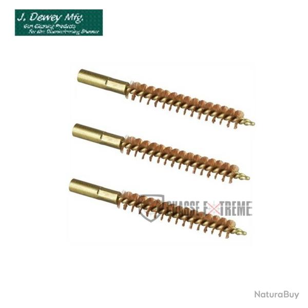 Brosses de Nettoyage DEWEY Bronze pour Pistolet Cal 9 mm - Lot de 3