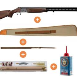 Pack Fusil De Chasse Superpos&eacute; Country Calibre 12/76 Canon de 76 Cm