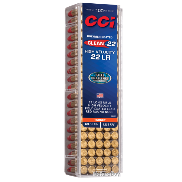 Balles CCI Calibre 22LR Clean-22 High Velocity 40 Grains