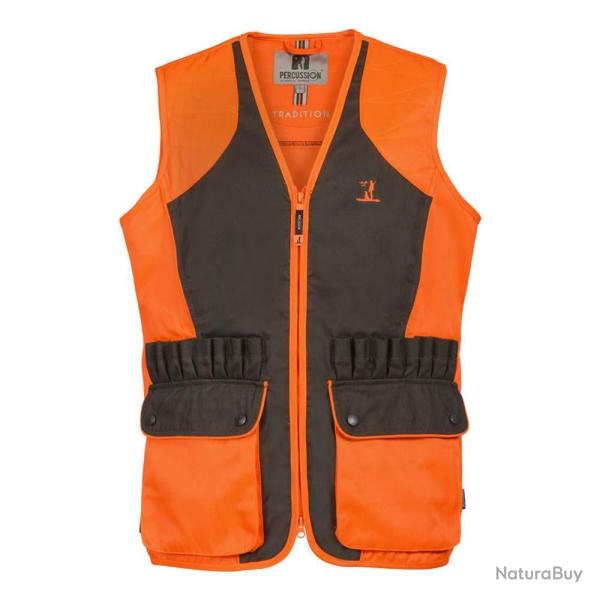 Prix de d�part � 1� !! Gilet Tradition Haute Visibilit� Percussion Orange et Kaki Taille M