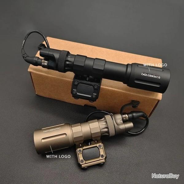 Lampe torche LED 1000 lumens avec interrupteur d�port� et fixation rail 20 mm - Chasse