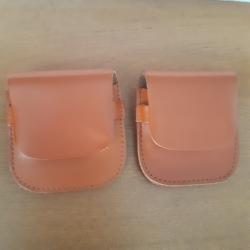 Pochettes en cuir  pour 2 x 6 balles carabine