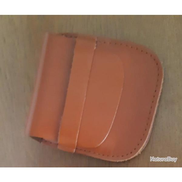Pochette pour 6 balles en cuir