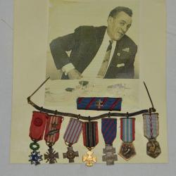 MEDAILLES D'UN ANCIEN RESISTANT MAQUISARD-FORCES FRANCAISES LIBRES-FFI 1939/1945-ENSEMBLE NOMINATIF