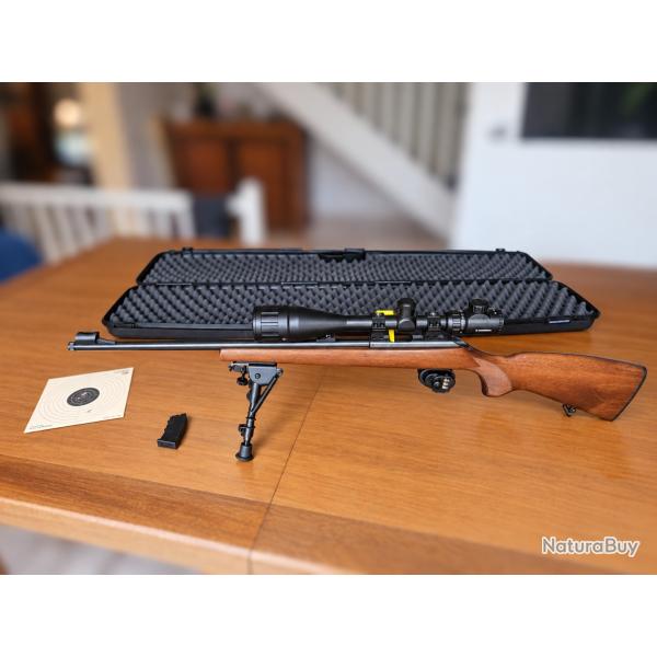 Carabine CZ 455 Luxe 22LR, bipied, lunette et divers accessoires