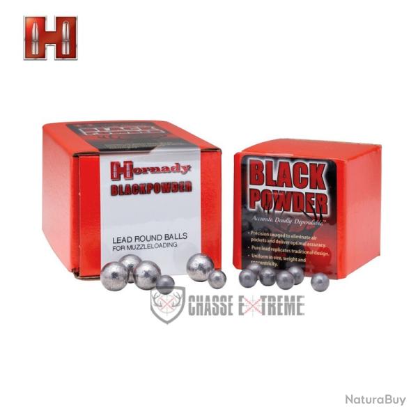 100 Balles Rondes Poudre Noir HORNADY Cal 32 .310