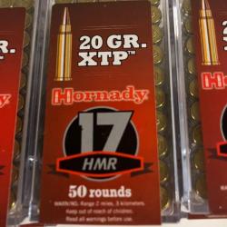 1 bo&icirc;te de 50 cartouches 17HMR Hornady 20 grains XTP