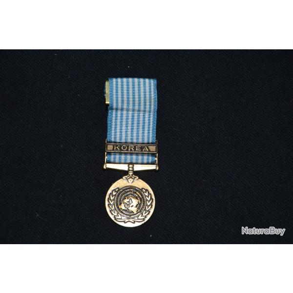 MEDAILLE DE L'ONU-KOREA-GUERRE DE COREE-1950 (DEMI TAILLE)