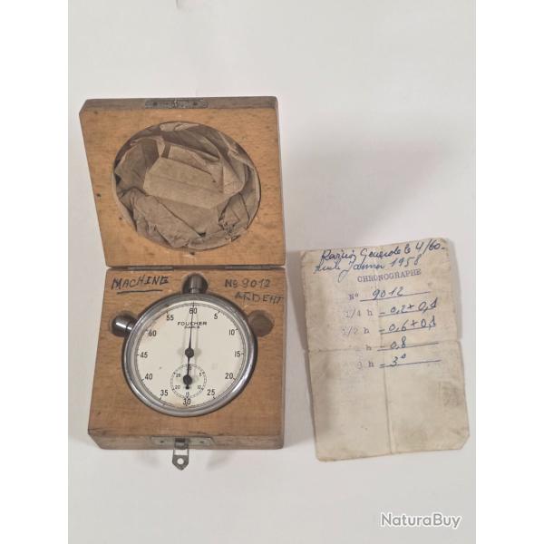 Chronographe de Marine FOUCHER Paris - Dotation Marine Nationale (1958)