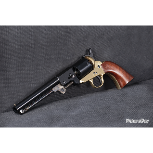 R�VOLVER � POUDRE NOIRE PIETTA 1851 NAVY CONFEDERATE LAITON 7 1/2" - .36 PN