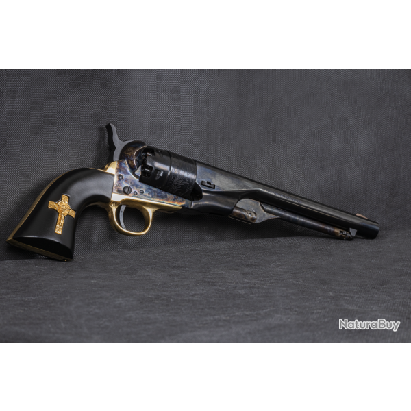 R�VOLVER � POUDRE NOIRE PIETTA 1860 ARMY CROCIFISSO OLD WEST 8" .44 PN