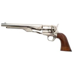 R&Eacute;VOLVER &Agrave; POUDRE NOIRE PIETTA 1860 ARMY LAITON NICKEL&Eacute; 8" .44 PN