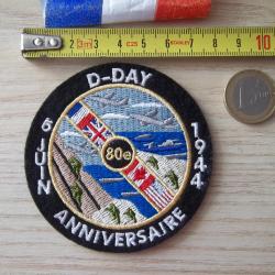 &eacute;cusson D-Day 1944 militaire 80e anniversaire insigne