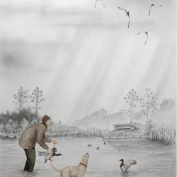 Tirage d'Aquarelle &laquo; Mauvais timing &raquo; - Thibault de Witte