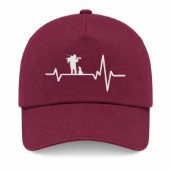 Casquette Chasse - Battement de coeur - Bordeaux