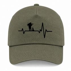 Casquette Chasse - Battement de coeur - Kaki / Noir