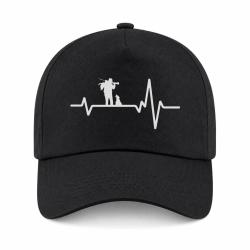 Casquette Chasse - Battement de coeur - Noir