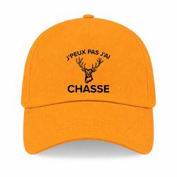 Casquette Chasse - J'peux pas j'ai chasse - Cerf - Jaune
