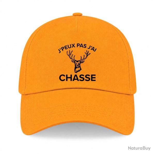 Casquette Chasse - J'peux pas j'ai chasse - Cerf - Jaune
