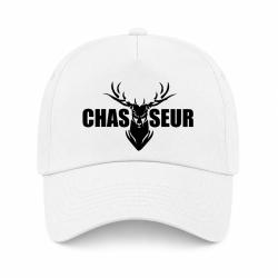 Casquette CHASSE - T&ecirc;te de Cerf - Blanc