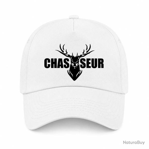 Casquette CHASSE - T�te de Cerf - Blanc