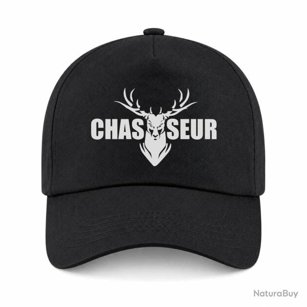 Casquette CHASSE - T�te de Cerf - Noir