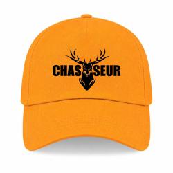 Casquette CHASSE - T&ecirc;te de Cerf - Jaune