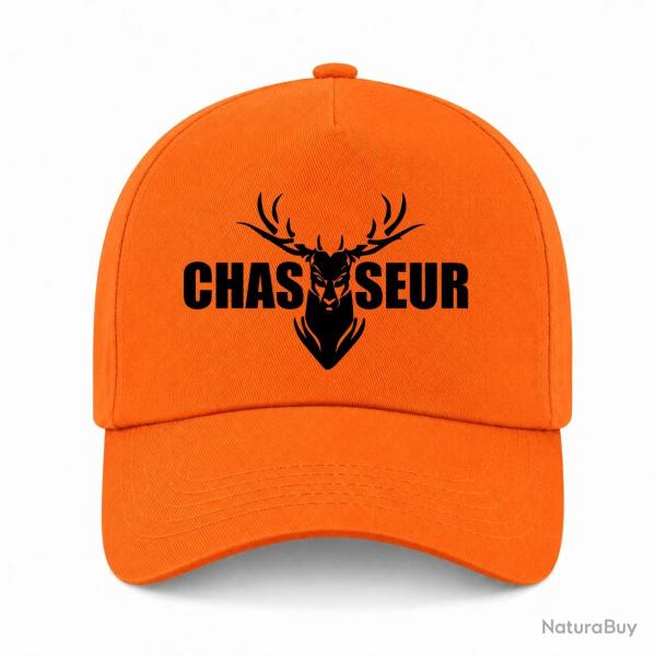 Casquette CHASSE - T�te de Cerf - Orange