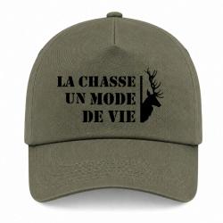Casquette Chasse - Un mode de vie - Cerf - Kaki / Noir