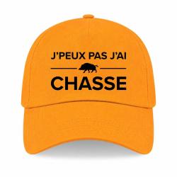 Casquette Chasseur - Je peux pas j'ai chasse ! - Jaune