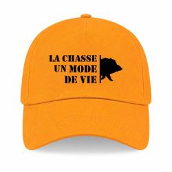 Casquette Chasse - Un mode de vie - Sanglier - Jaune