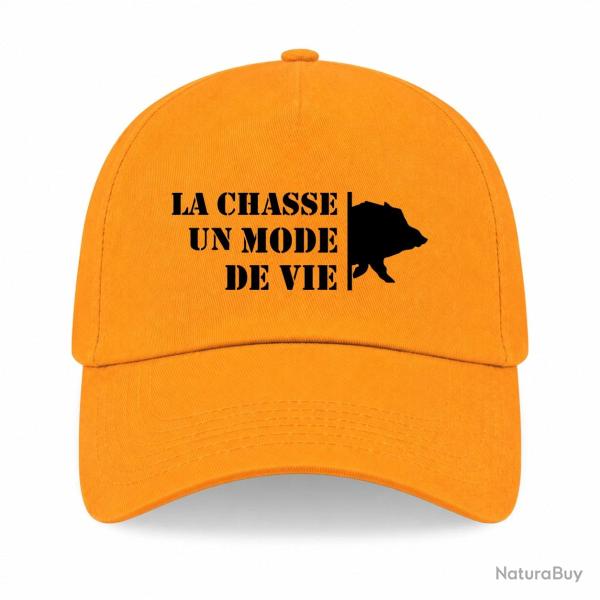 Casquette Chasse - Un mode de vie - Sanglier - Jaune