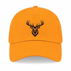 Casquette Chasse - Cerf royal - Portrait - Jaune