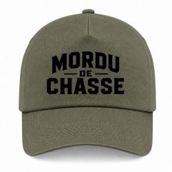 Casquette Chasseur - Mordu de chasse - Kaki / Noir