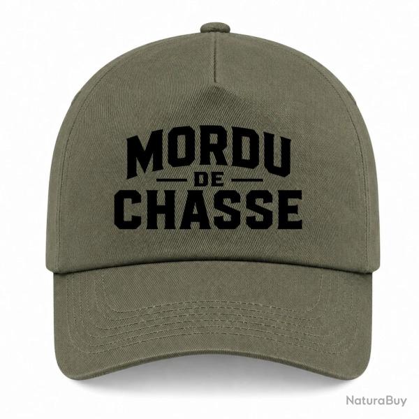 Casquette Chasseur - Mordu de chasse - Kaki / Noir