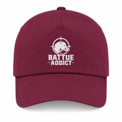 Casquette Chasse - Battue addict - Sanglier cibl&eacute; - Bordeaux