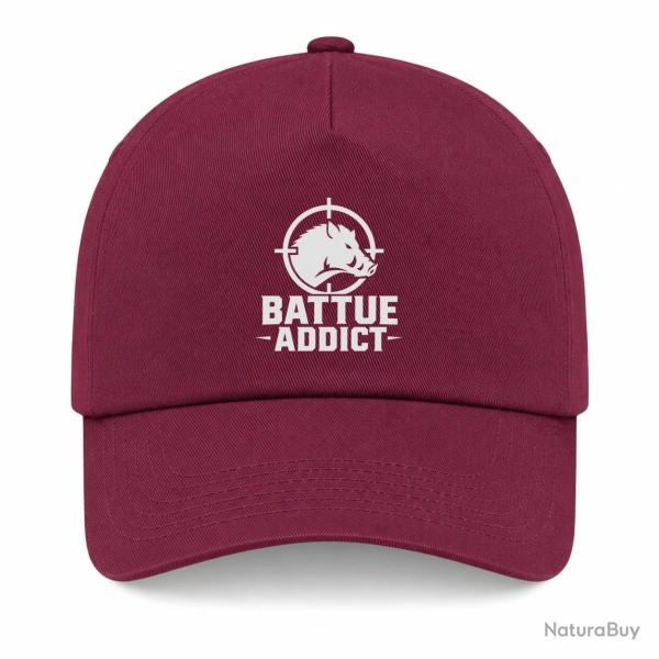 Casquette Chasse - Battue addict - Sanglier cibl� - Bordeaux