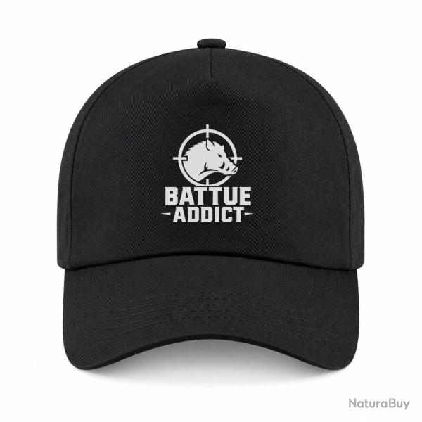 Casquette Chasse - Battue addict - Sanglier cibl� - Noir