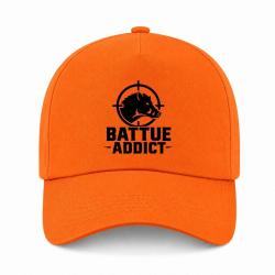 Casquette Chasse - Battue addict - Sanglier cibl&eacute; - Orange