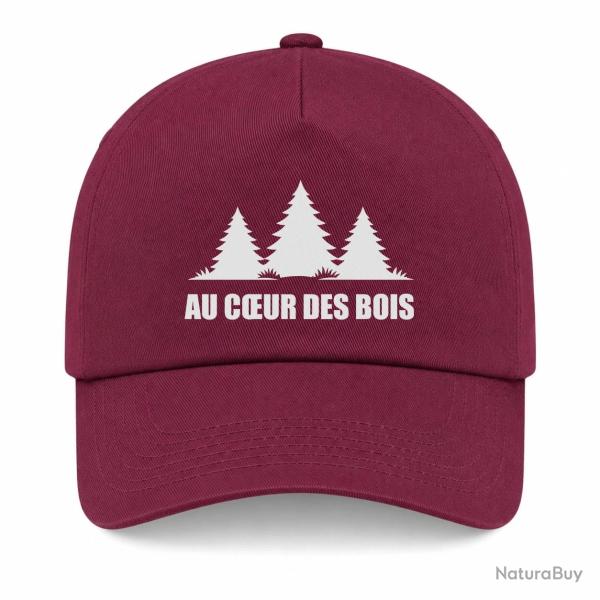 Casquette Chasse - Au coeur des bois - For�t sauvage - Bordeaux