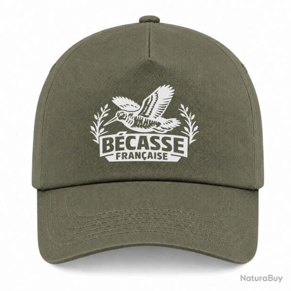 Casquette Chasse - B�casse fran�aise - Envol tricolore - Kaki / Blanc