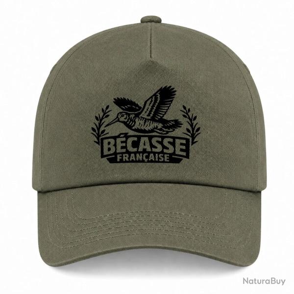 Casquette Chasse - B�casse fran�aise - Envol tricolore - Kaki / Noir