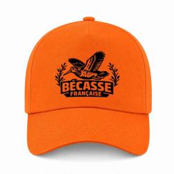 Casquette Chasse - B&eacute;casse fran&ccedil;aise - Envol tricolore - Orange