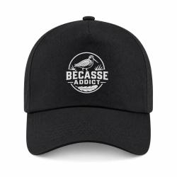 Casquette Chasse - B&eacute;casse addict - Badge nature - Noir