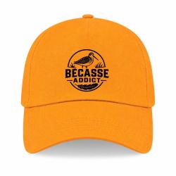 Casquette Chasse - B&eacute;casse addict - Badge nature - Jaune