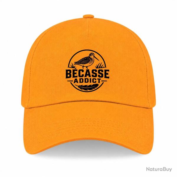 Casquette Chasse - B�casse addict - Badge nature - Jaune