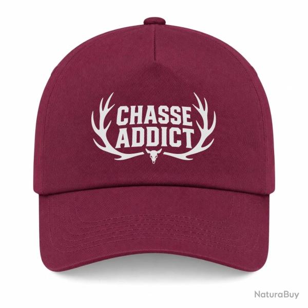 Casquette Chasse - Chasse addict - Panache orange - Bordeaux