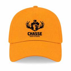 Casquette Chasse - Chasse fran&ccedil;aise - Cerf tricolore - Jaune