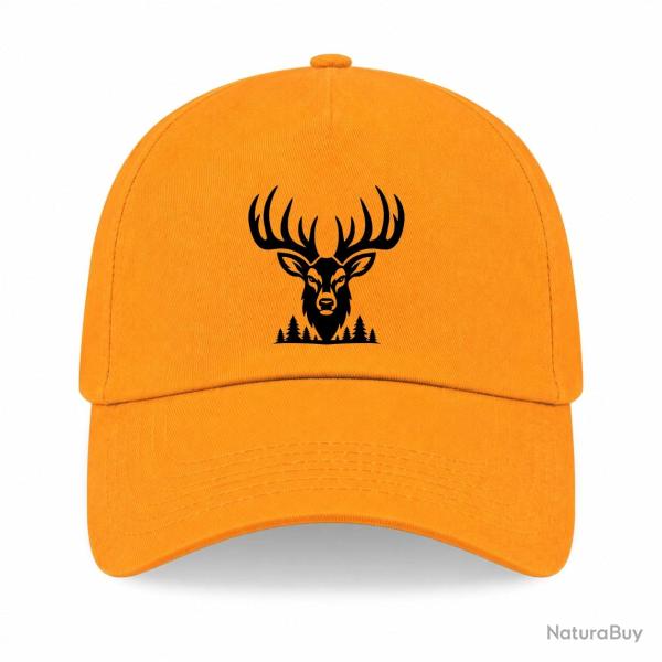Casquette Chasse - Cerf majestueux - Lisi�re des bois - Jaune
