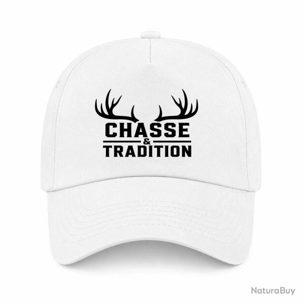 Casquette Chasse - Chasse et tradition - Panache - Blanc